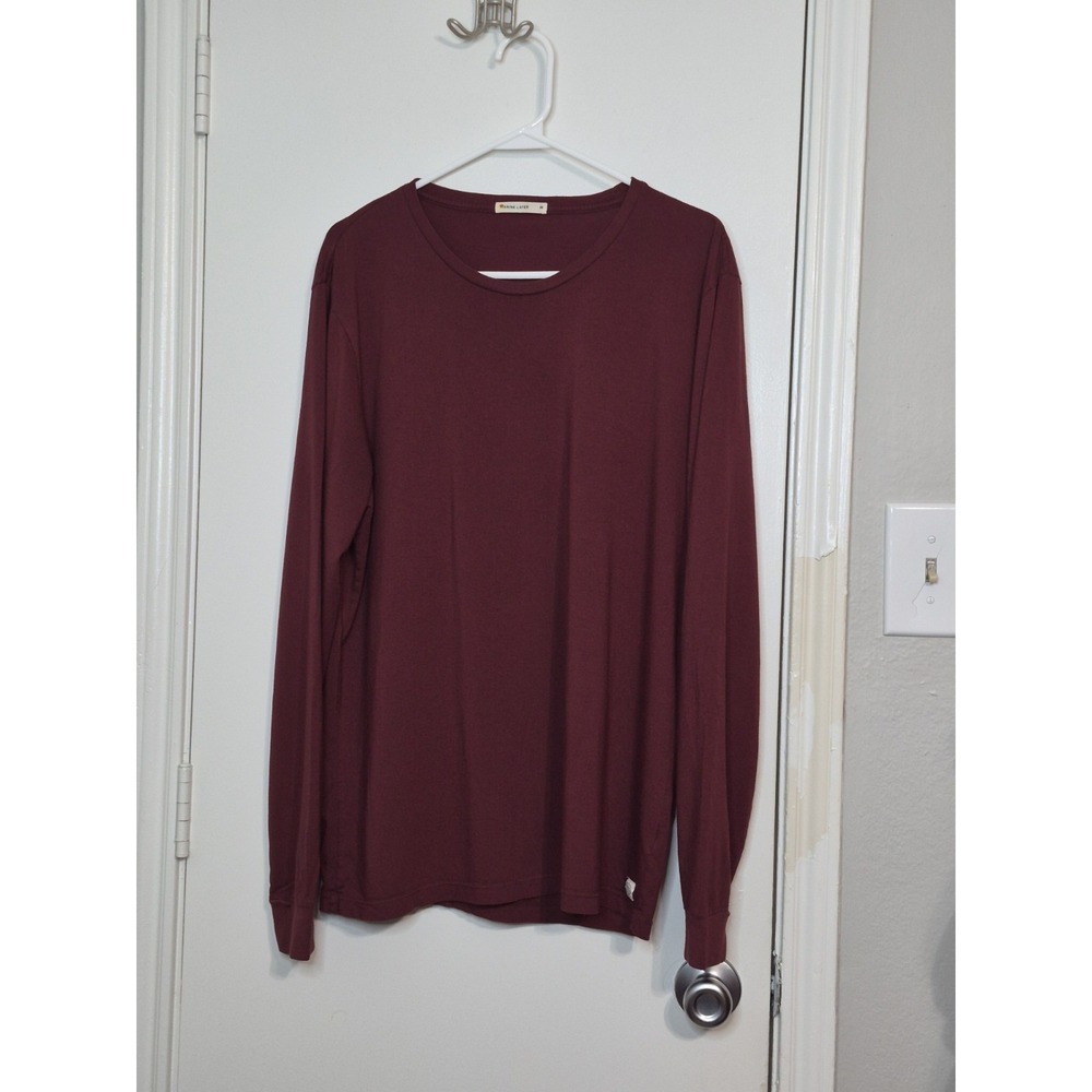 Marine Layer Men's L Gray Long Sleeve Crew Neck T-Shirt Regular Fit‎